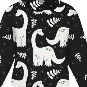 DĚTSKÁ MIKINA S KAPUCÍ (ALEX) - DIPLODOK / černy - teplákovina ITY