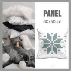 POLŠTÁŘOVÝ PANEL - ALPSKÉ KVĚTY / šedý