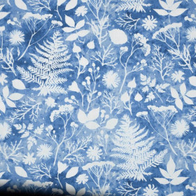 BÍLÉ KAPRADÍ (CLASSIC BLUE) - organický úplet single jersey s elastanem 