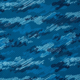 MORO - čmáranice / classic blue - organický úplet single jersey s elastanem 