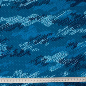 MORO - čmáranice / classic blue - organický úplet single jersey s elastanem 