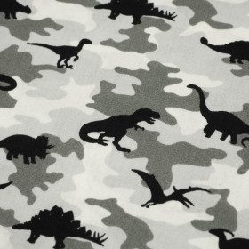 MINI DINO / MORO šedý - popelín100% bavlna