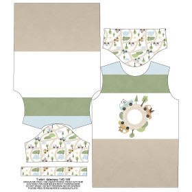 DĚTSKÉ TRIČKO - BAREVNÁ AUTÍČKA / kruhový objezd  (MĚSTSKÉ MEDVÍDCI) - single jersey