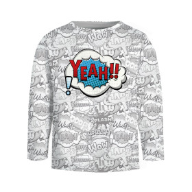 LONGSLEEVE - KOMIKS / yeah (modrý - červený) - single jersey