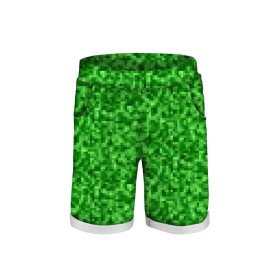 DĚTSKÉ ŠORTKY (RIO) - PIXELY Vz. 2 (zelená) - teplákovina