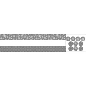 SLAVNOSTNÍ VĚNEC - SNĚHOVÁ VLOČKA VZ.2 / šedivý - Sada šití