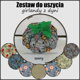 Girlanda z dýně / šedivá– Sada