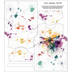 DĚTSKÉ TRIČKO -  WATERCOLOR DRAGONFLY - Sada šití