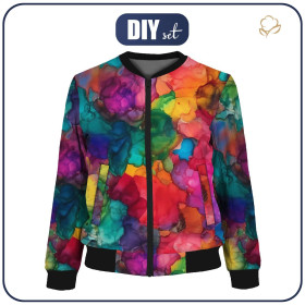 DÁMSKA BOMBER BUNDA (KAMA) - ALCOHOL INK VZ. 5 - Sada šití