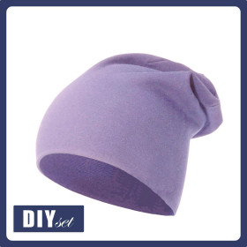 Beanie čepici - šeříkový - sada šití