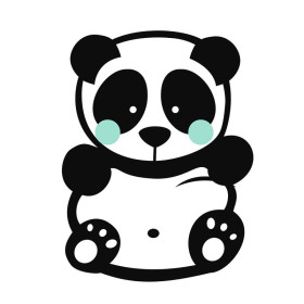 PANDA / MIĘTA ROZMIAR "M" 50x60 cm - biała (Przód)