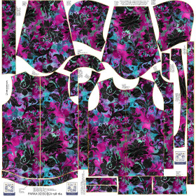 DĚTSKÁ BUNDA PARKA (ARIEL) - FLORAL vz. 9 - softshell