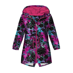 DĚTSKÁ BUNDA PARKA (ARIEL) - FLORAL vz. 9 - softshell