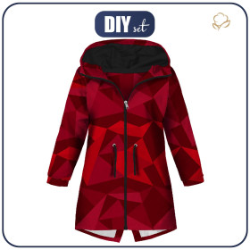 DĚTSKÁ BUNDA PARKA (ARIEL) - LED VZ. 2 / červená - Sada šití