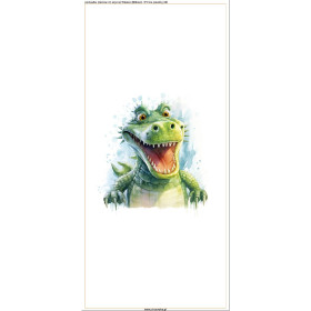 POLŠTÁŘ 45x45 - WATERCOLOR CROCODILE - Sada šití