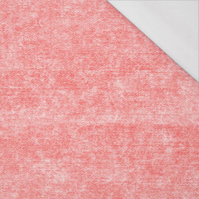 POTÍRANÝ JEANS (červený) - organický úplet single jersey s elastanem 