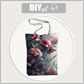 SHOPPER KABELKA - VINTAGE FLOWERS vz. 9 - Sada šití