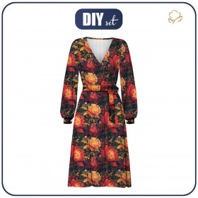 Zavinovací šaty (BIANCA) - VINTAGE CHINESE FLOWERS VZ. 3 - Sada šití