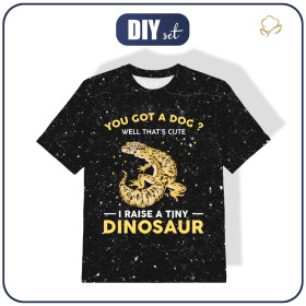 DĚTSKÉ TRIČKO - TINY DINOSAUR / černá - single jersey ITY