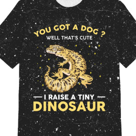 DĚTSKÉ TRIČKO - TINY DINOSAUR / černá - single jersey ITY