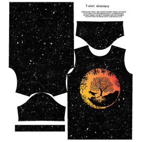 DĚTSKÉ TRIČKO - TYRANOSAURUS (STROM) / černá - single jersey ITY
