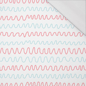 PASTELOVÉ ČMARANICE / mentolově lososový  (PASTELOVÉ NEBE)  - organický úplet single jersey s elastanem 
