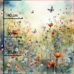 MAGIC MEADOW VZ. 1 - panel (40cm x 40cm) jersey wiskozowy 