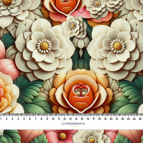 FLOWERS - PERKAL bavlněná tkanina