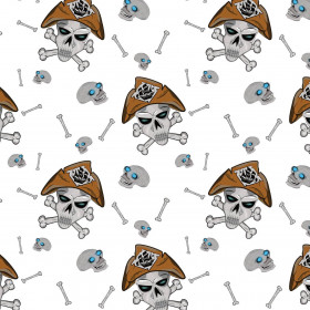 PIRATE SKULLS / WHITE (SCARY HALLOWEEN)