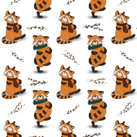 PANDA ČERVENÁ SE ŠÁTEM / BÍLÝ (PODZIM ČERVENÉ PANDY)