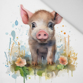 WATERCOLOR PIGGY - Paneel (60cm x 50cm) Panama 220g