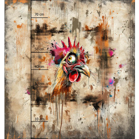 CRAZY CHICKEN - panel (75cm x 80cm) SINGLE JERSEY