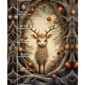 VINTAGE CHRISTMAS REINDEER VZ. 1 - panel (60cm x 50cm)