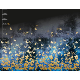 MOTÝLCI / zlatá - PANORAMICKÝ PANEL (120cm x 155cm)