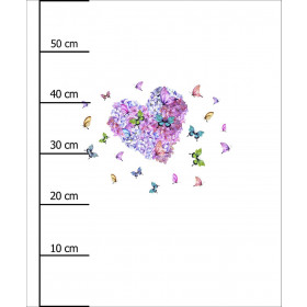HEART / Květiny a motýli - panel (60cm x 50cm)