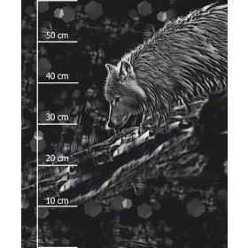 Arktický vlk - panel (60cm x 50cm) lehký, česaný úplet