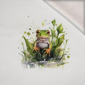 WATERCOLOR FROG - panel (60cm x 50cm) teplákovina počesaná s elastanem ITY