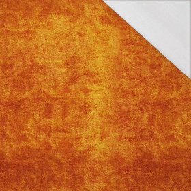 PODZIMNÍ BATIKA / oranžová (BARVY PODZIMU) - organický úplet single jersey s elastanem 