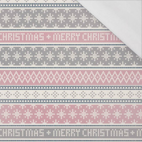 MERRY CHRISTMAS VZ. 1 (NORSKÉ VZORY) - organický úplet single jersey s elastanem 