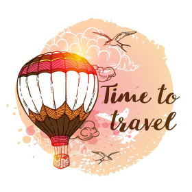 TIME TO TRAVEL - panel 60x50cm