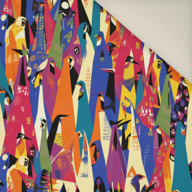 GEOMETRIC PENGUINS- Potahový velur 