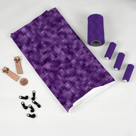 PIXELY Vz. 2 (fialová) - organický úplet single jersey s elastanem 