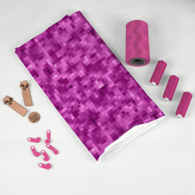 PIXELY Vz. 2 (fuchsie) - organický úplet single jersey s elastanem 