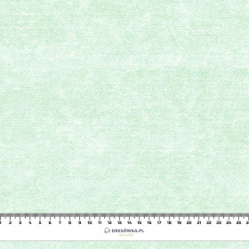 ROZŘEZANÝ JEANS (mentolový) - organický úplet single jersey s elastanem 
