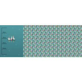 PŘÁTELÉ TUČŇACI VZ. 2 / mořský (VÁNOČNÍ TUČŇACI) - panoramic panel teplákovina