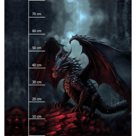 GOTHIC DRAGON - Panel (75cm x 80cm) Voděodolná tkanina Oxford