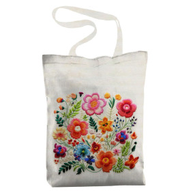 SHOPPER KABELKA - FLOWERS 3D WZ. 17 - voděodolná tkanina - Sada šití