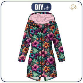 DÁMSKÁ BUNDA PARKA (ANNA) - FLOWERS WZ.35 - softshell