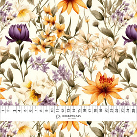 FLOWERS wz.5 - PERKAL bavlněná tkanina