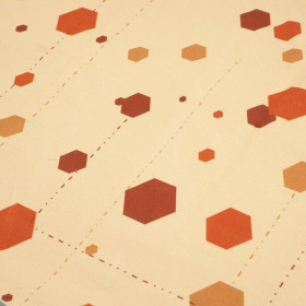 100cm HEXAGON / carmel - Teplákovina